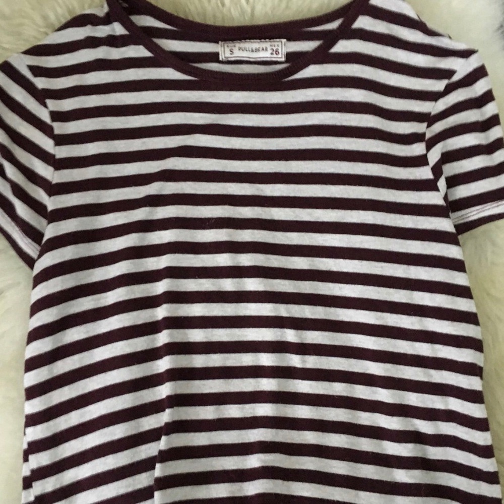 Maroon and White/Gray T-Shirt
